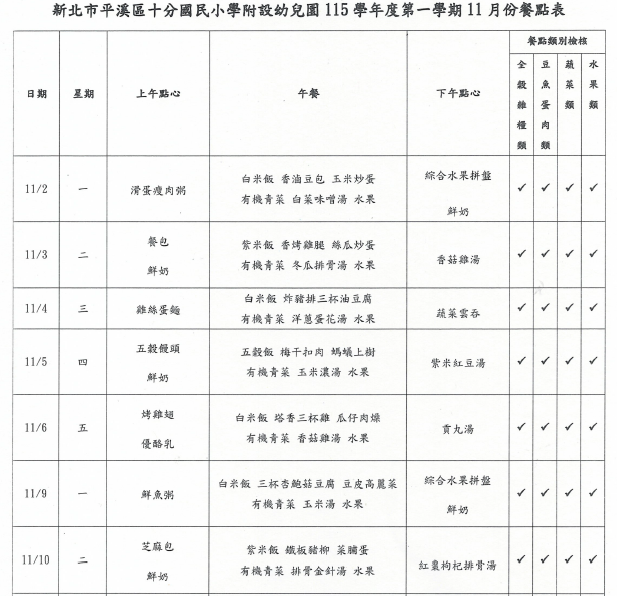 115-1 11月餐點表(1)